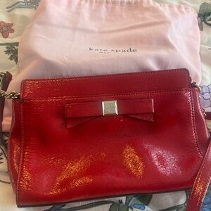 Kate Soade patent leather red purse -
